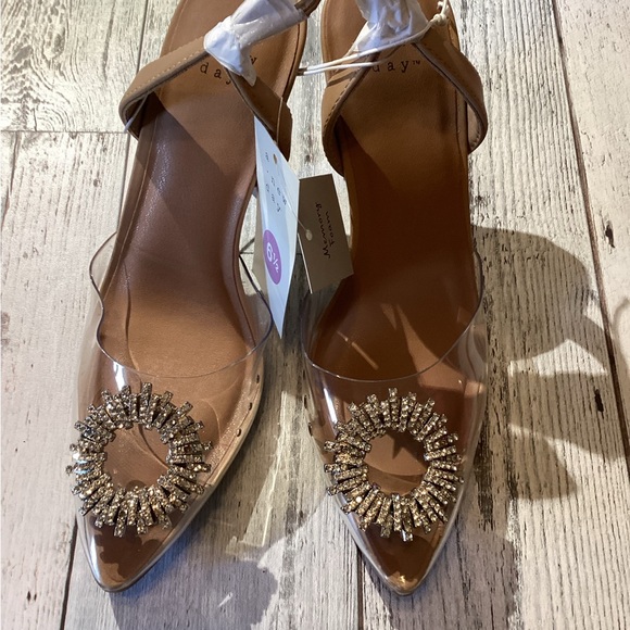 a new day Tan Heels with Crystal Embellishment - Picture 6 of 8
